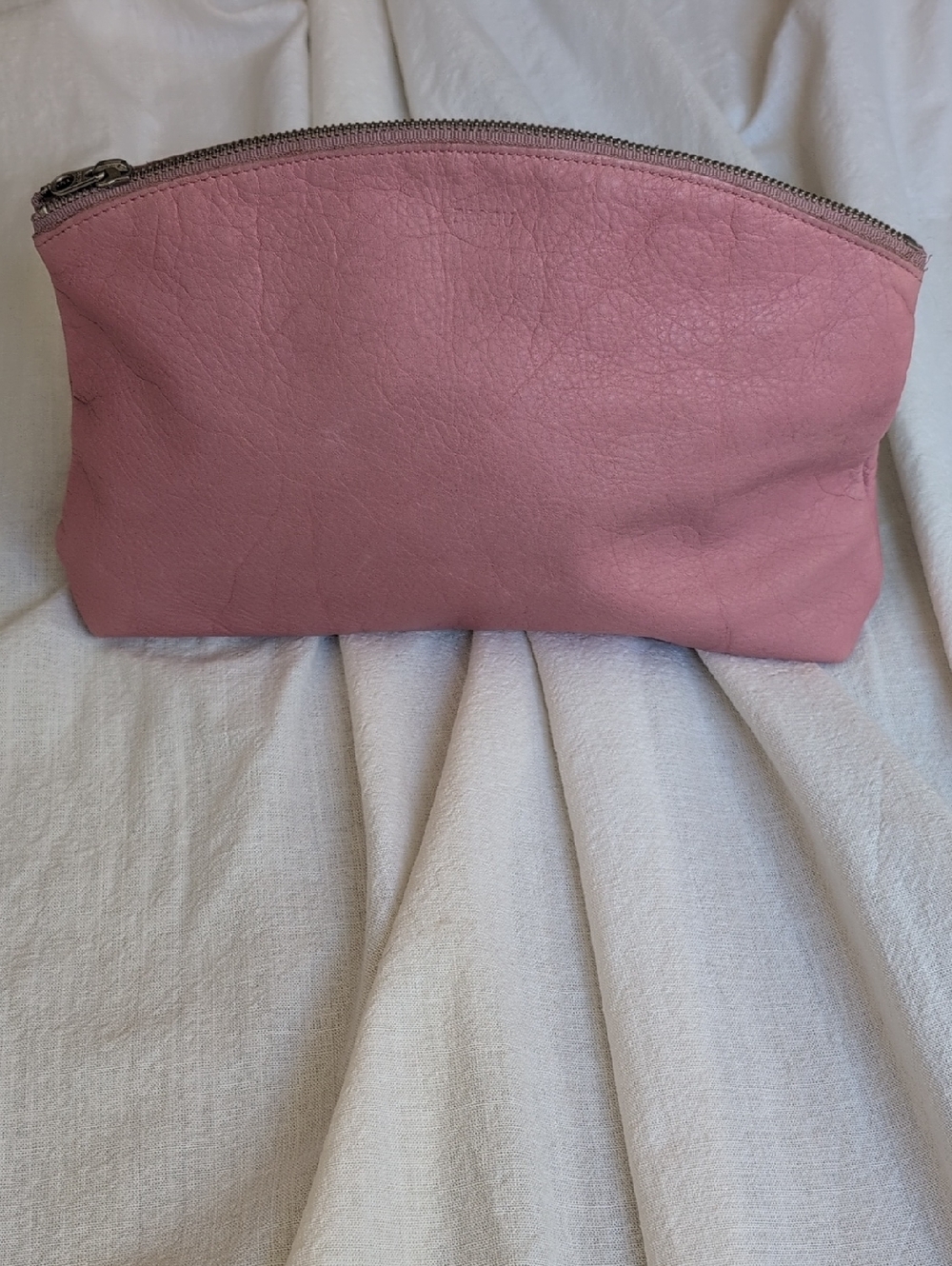 Baggu Blush Leather Clutch